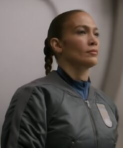 Atlas 2024 Jennifer Lopez Grey Bomber Jacket