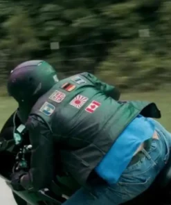 K j Apa One Fast Move Black Leather Jacket