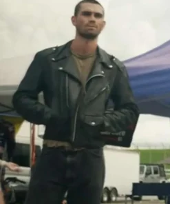 K j Apa One Fast Move Black Leather Jacket