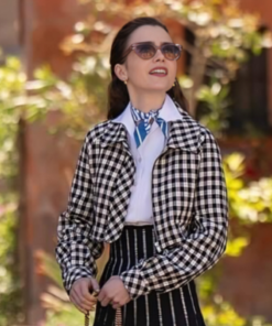 Emily In Paris S04 Lily Collins Plaid Jacket
