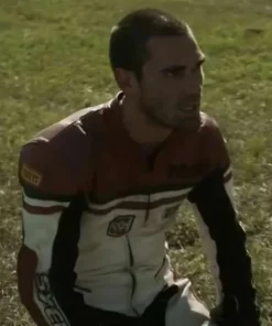 One Fast Move 2024 K j Apa Racer Leather Jacket