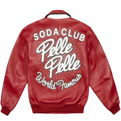 Pelle Pelle Bold Soda Club World Famous Red Leather Jacket