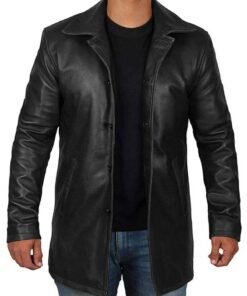 Men’s Premium Black Leather Coat