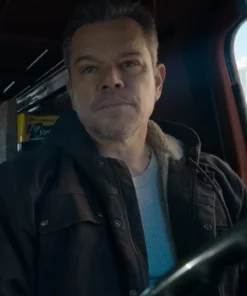The Instigators 2024 Matt Damon Black Hooded Jacket