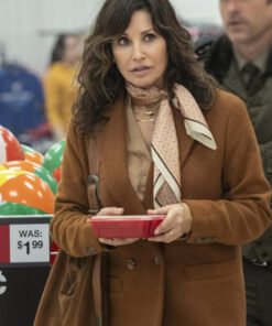 Gina Gershon Thanksgiving Brown Coat