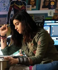 Iman Vellani The Marvels 2023 Green Jacket