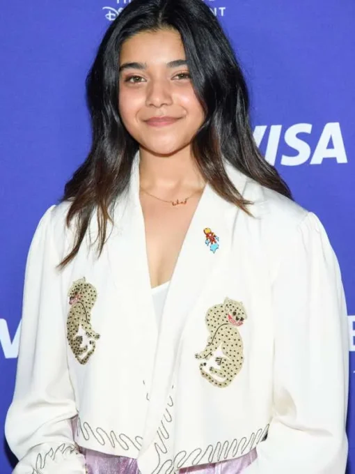 Iman Vellani The Marvels 2023 White Jacket