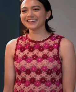 Unstable S02 Rachel Marsh Pink Floral Crochet Tank Top