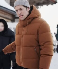 Emily in Paris S04 Gabriel Brown Puffer Jacket