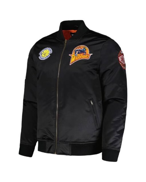 Golden State Warriors Retro Satin Full-Zip Jacket 