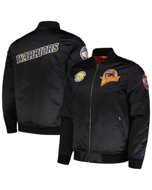 Golden State Warriors Retro Satin Full-Zip Jacket 