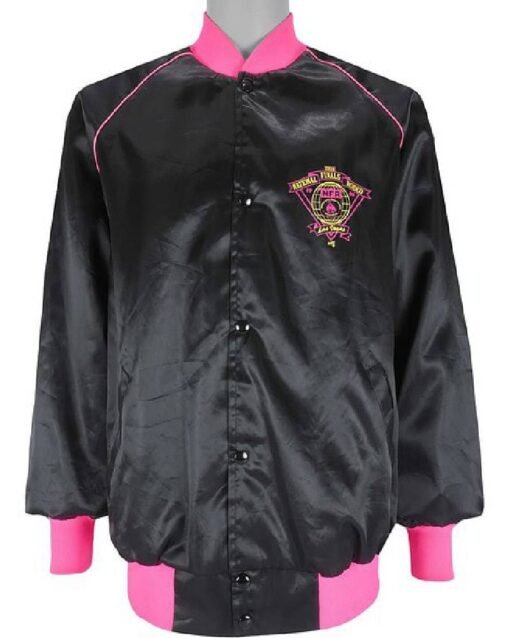 National Finals Rodeo 1990 Black Satin Jacket