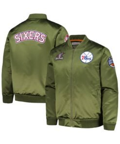 Philadelphia 76ers Retro Satin Full-Zip Jacket