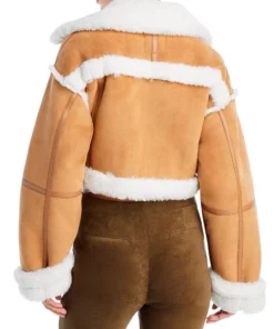 Shearling Cropped Leather Jacket