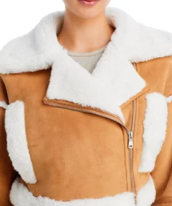Shearling Cropped Leather Jacket