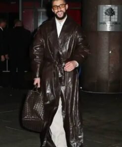 Bad Bunny After Party Leather Coat