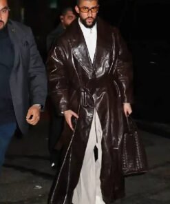 Bad Bunny After Party Leather Coat