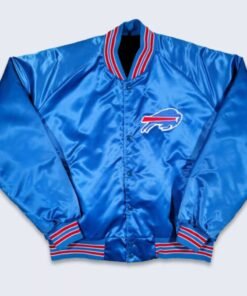 Buffalo Bills Blue Satin Full Snap Jacket