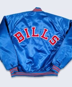 Buffalo Bills Blue Satin Full Snap Jacket
