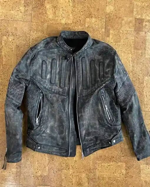 Travis Scott Juntae Kim Grey Leather Jacket