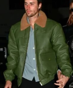 Justin Bieber Aviator Green Jacket