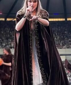 Taylor Swift Chocolate Velvet Coat