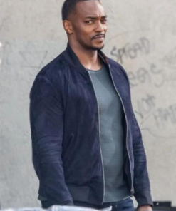 Captain America Brave Sam Wilson Purple Leather Jacket