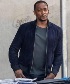 Captain America Brave Sam Wilson Purple Leather Jacket