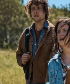 Douglas Smith Die Alone 2024 Brown Jacket