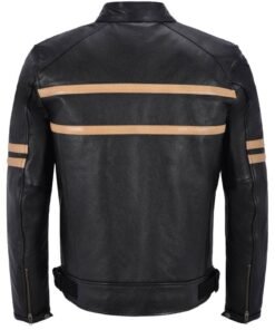 Evan Biker Black Leather Jacket