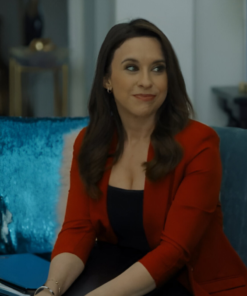 His & Hers 2024 Lacey Chabert Red Blazer