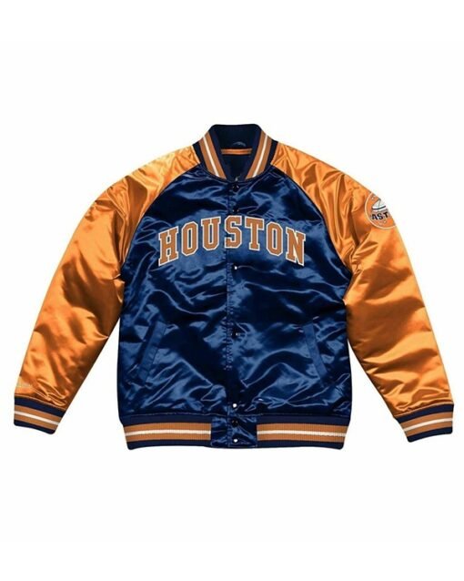 Houston Astros Blue And Orange Satin Jacket