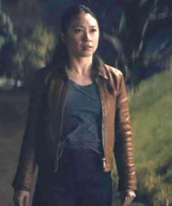 Jin Cheng 3 Body Problem Brown Leather Jacket