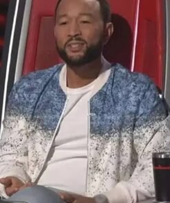 John Legend The Voice Crystal Colorblock Bomber Jacket