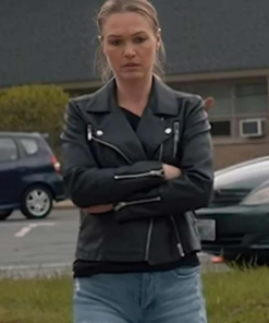 Julia Stiles Chosen Family 2024 Leather Jacket