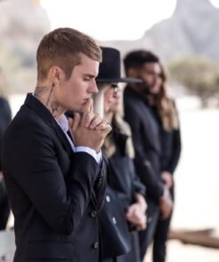 Justin Bieber Singer Ghost 2021 Black Suit
