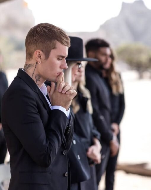 Justin Bieber Singer Ghost 2021 Black Suit