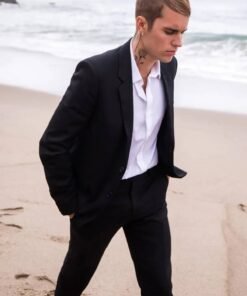 Justin Bieber Singer Ghost 2021 Black Suit