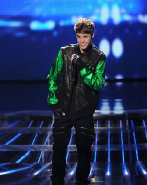 Justin Bieber The X Factor Leather Bomber Jacket