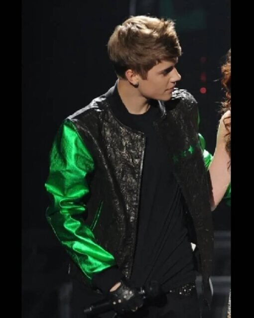 Justin Bieber The X Factor Leather Bomber Jacket