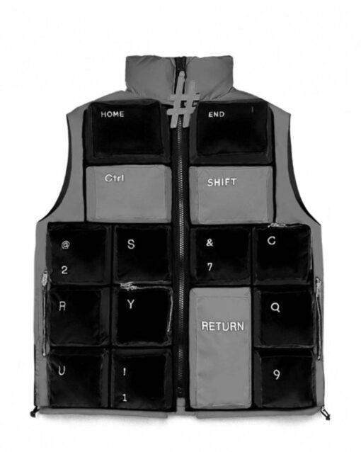 Keyboard Vest In Grey & Black