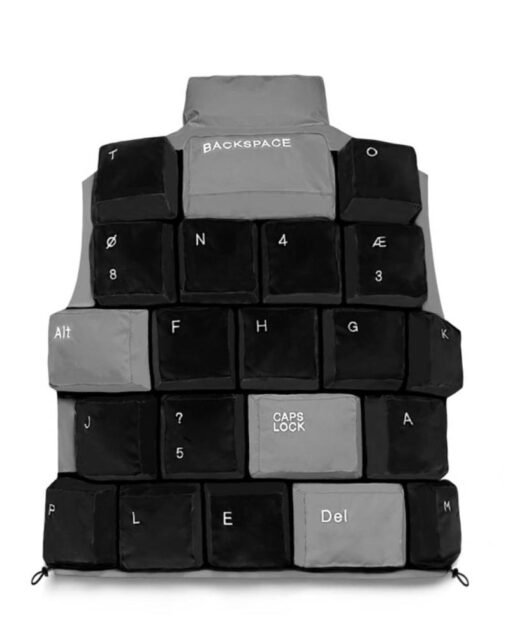 Keyboard Vest In Grey & Black