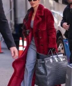 Kim Kardashian American Horror Story Red Fur Coat