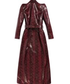 Kim Kardashian Burgundy Trench Coat