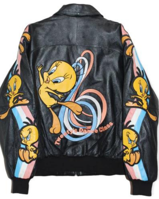 Looney Tunes Tweety Bird Leather Jacket