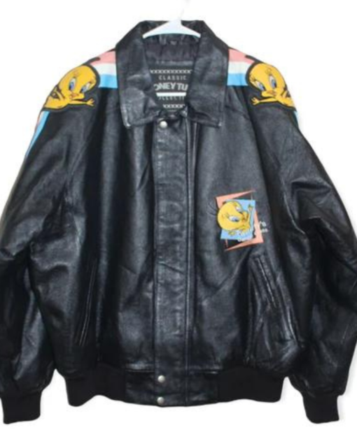 Looney Tunes Tweety Bird Leather Jacket