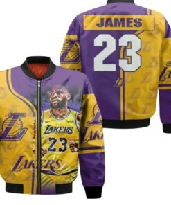Los Angeles Lakers King James Bomber Jacket