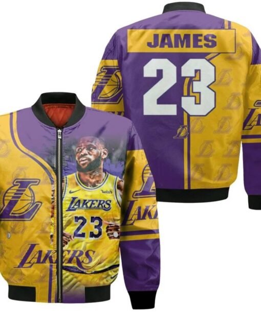 Los Angeles Lakers King James Bomber Jacket