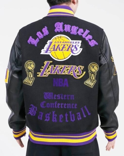 Los Angeles Lakers Old English Wool Varsity Jacket