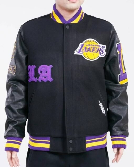 Los Angeles Lakers Old English Wool Varsity Jacket